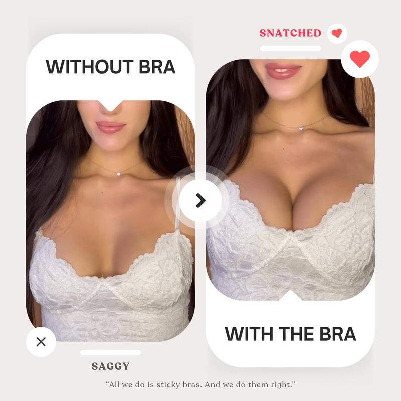 Adhesive Bra – No.1 Push-up Sticky Bra, Waterproof & Sweat-proof